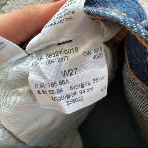 Levi’s 501 denim jean shorts high rise cut offs button fly 27 - Picture 2 of 10